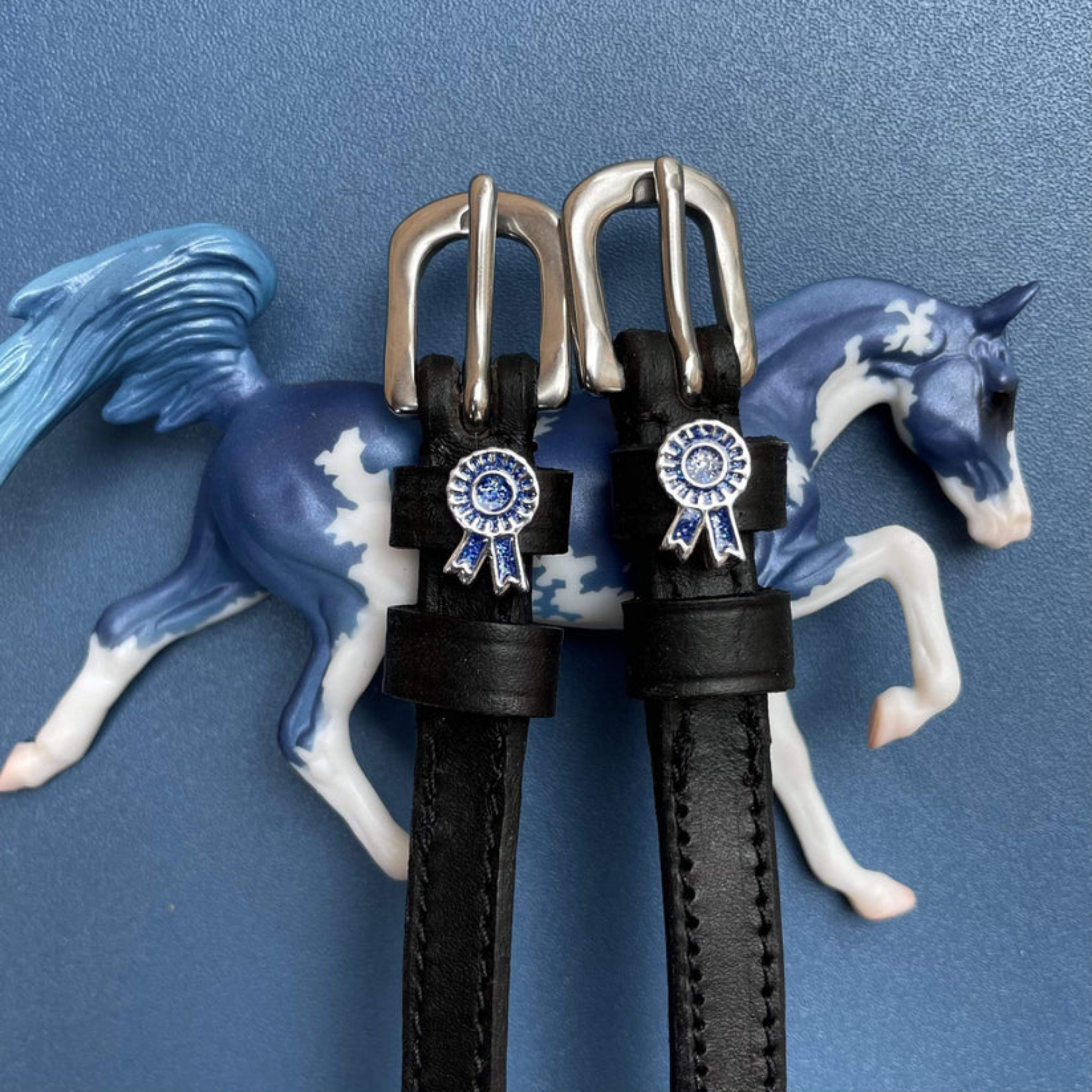 ManeJane Blue Ribbon Spur Straps
