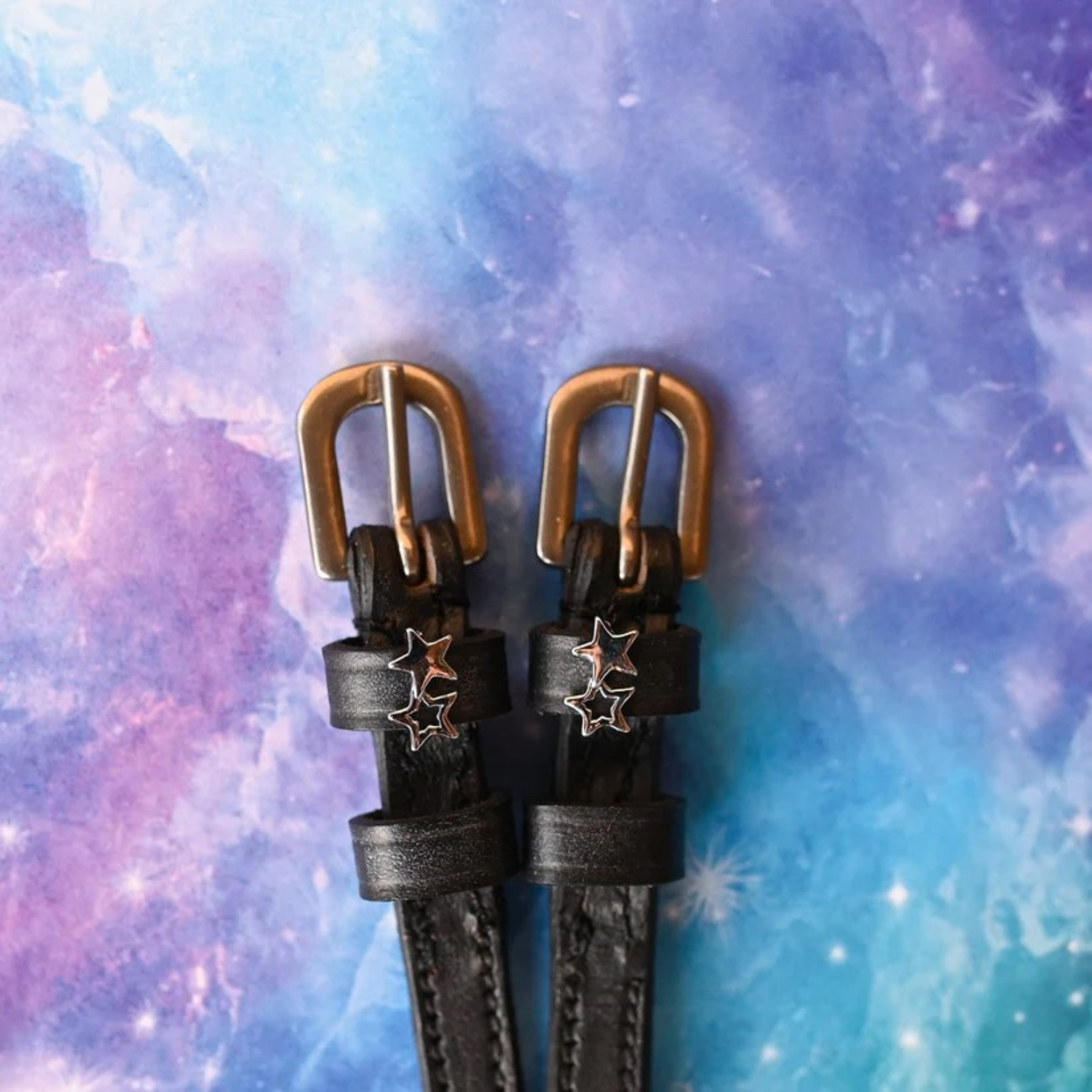 ManeJane Double Star Silver Spur Straps
