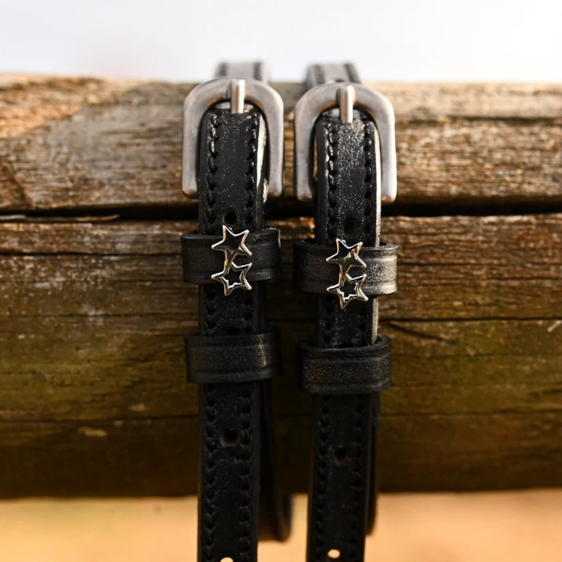 ManeJane Double Star Silver Spur Straps