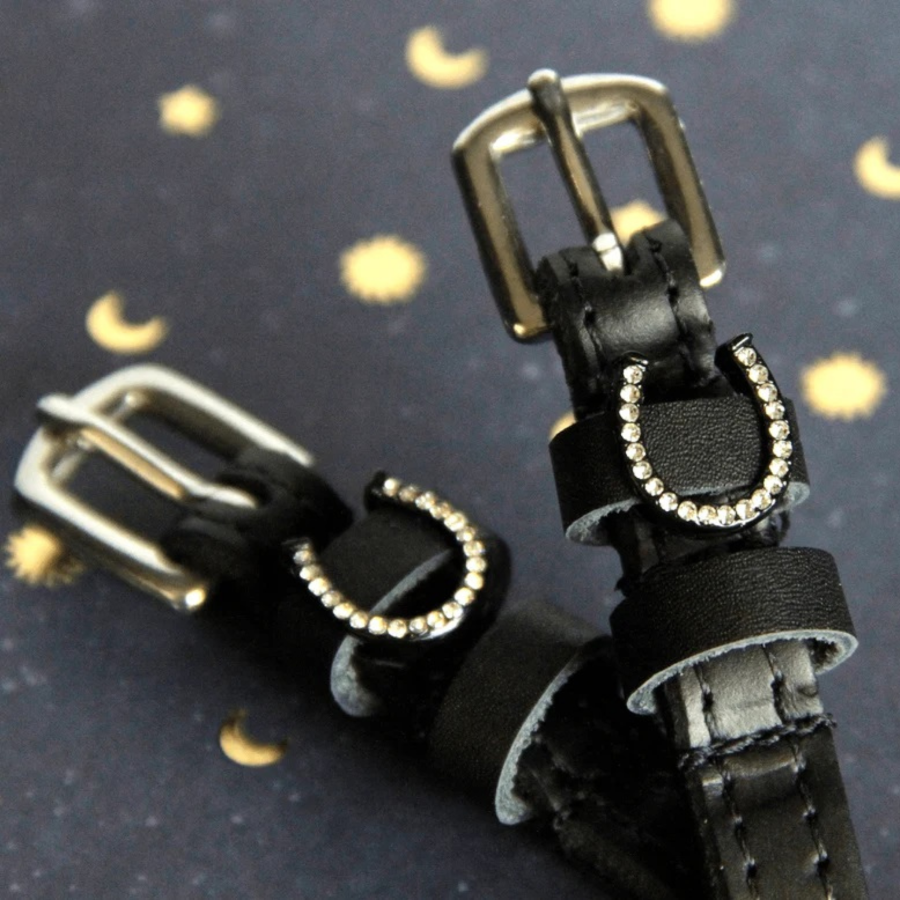 ManeJane Horse Shoes Silver Bling Spur Straps