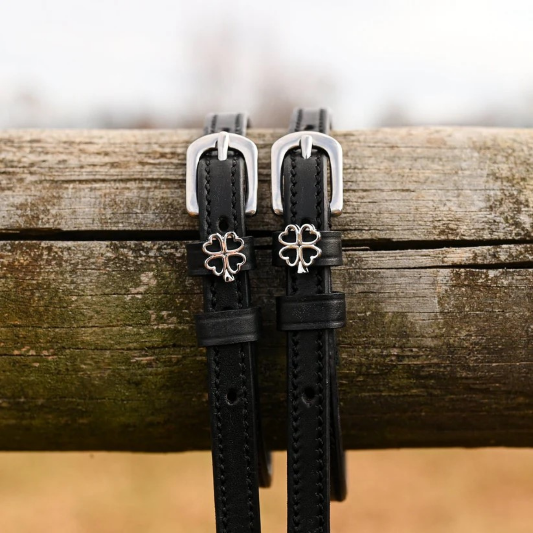 ManeJane Silver Outline Clover Spur Straps