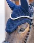 Kentucky Horsewear Fly Veil Wellington with Metal Chain, Navy