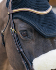 Kentucky Horsewear Soundless Fly Veil Wellington with Metal Chain, Black