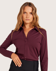 Milrey CALLIE Ladies Long Sleeve Blouse, Sumac