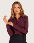 Milrey CALLIE Ladies Long Sleeve Blouse, Sumac