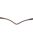 Montar Plum Crystal Snap-On Browband, Brown Leather