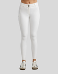 Montar Megan Yati Ladies Full Grip High Rise Breeches with Phone Pockets, White