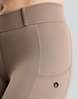 Montar MoAddie Ladies Hybrid Full Grip Pull-on Thermo Riding Leggings, Nougat Brown