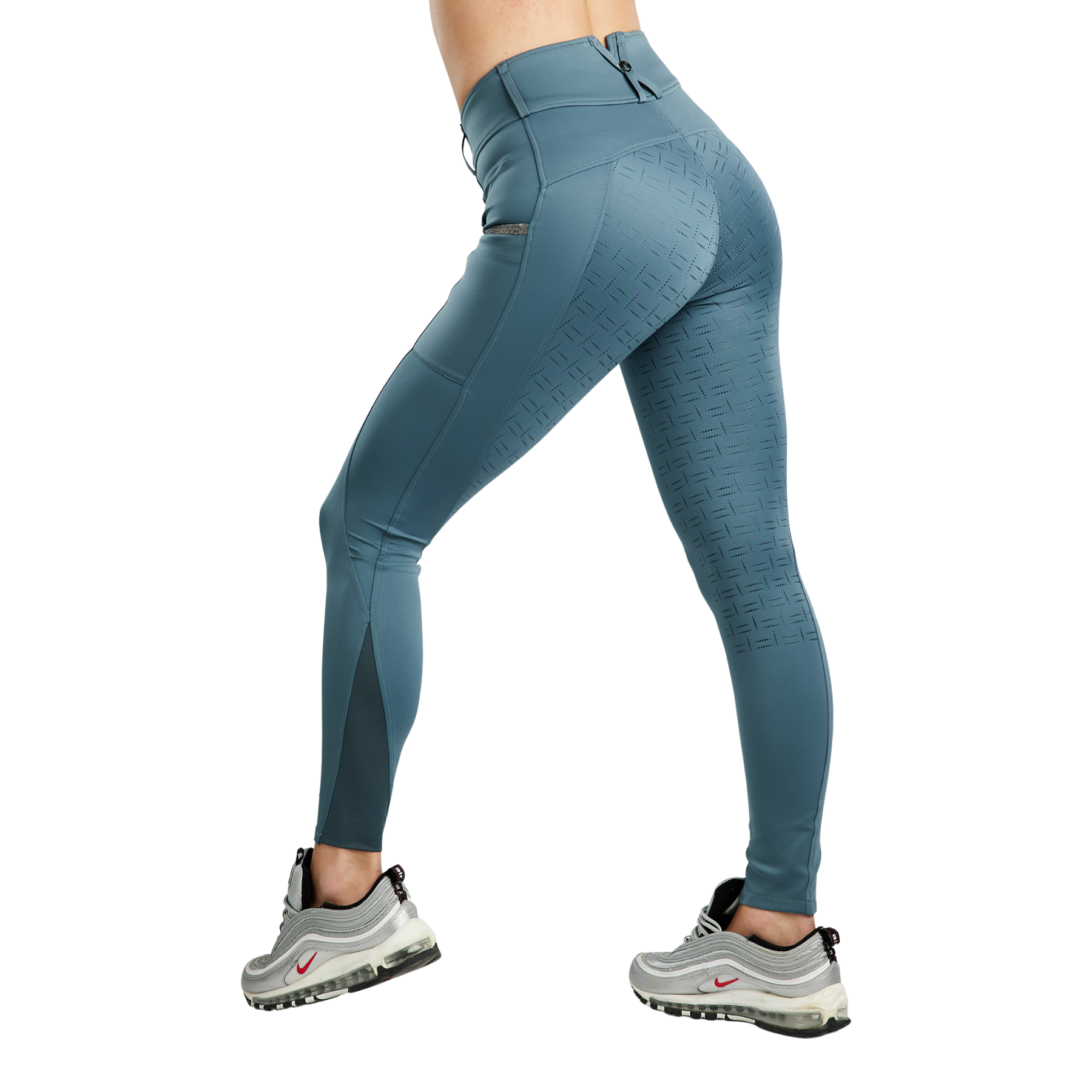 Montar MoGloria Caviar Tape Ladies Hybrid Pull On Full Grip Leggings, Dark Slate