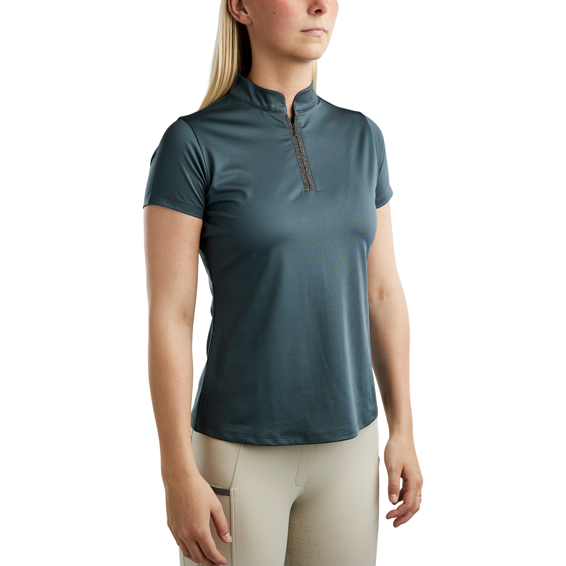 Montar MoGloria Ladies Short Sleeved Training Shirt with Caviar Tape, Dark Slate