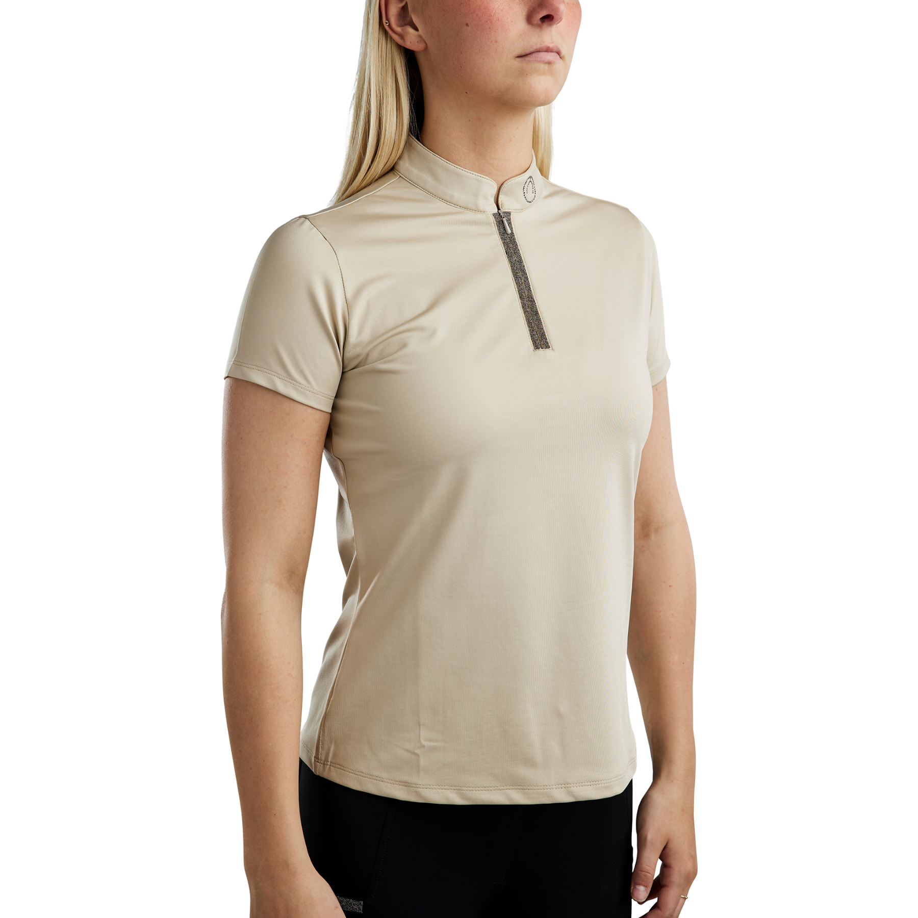 Montar MoGloria Ladies Short Sleeved Training Shirt with Caviar Tape, Light Silver Gray