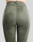 Montar MoZida Ladies Hybrid Full Grip Pull-on Riding Leggings, Forest Green