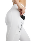 Montar MoZira Ladies Refined Full Grip Breeches with Compression, White