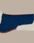 Sixteen Cypress Merino Wool Fleece Half Pad, Navy & Cognac