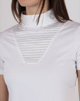 Montar Clare Crystals, Ladies Competition Top, White