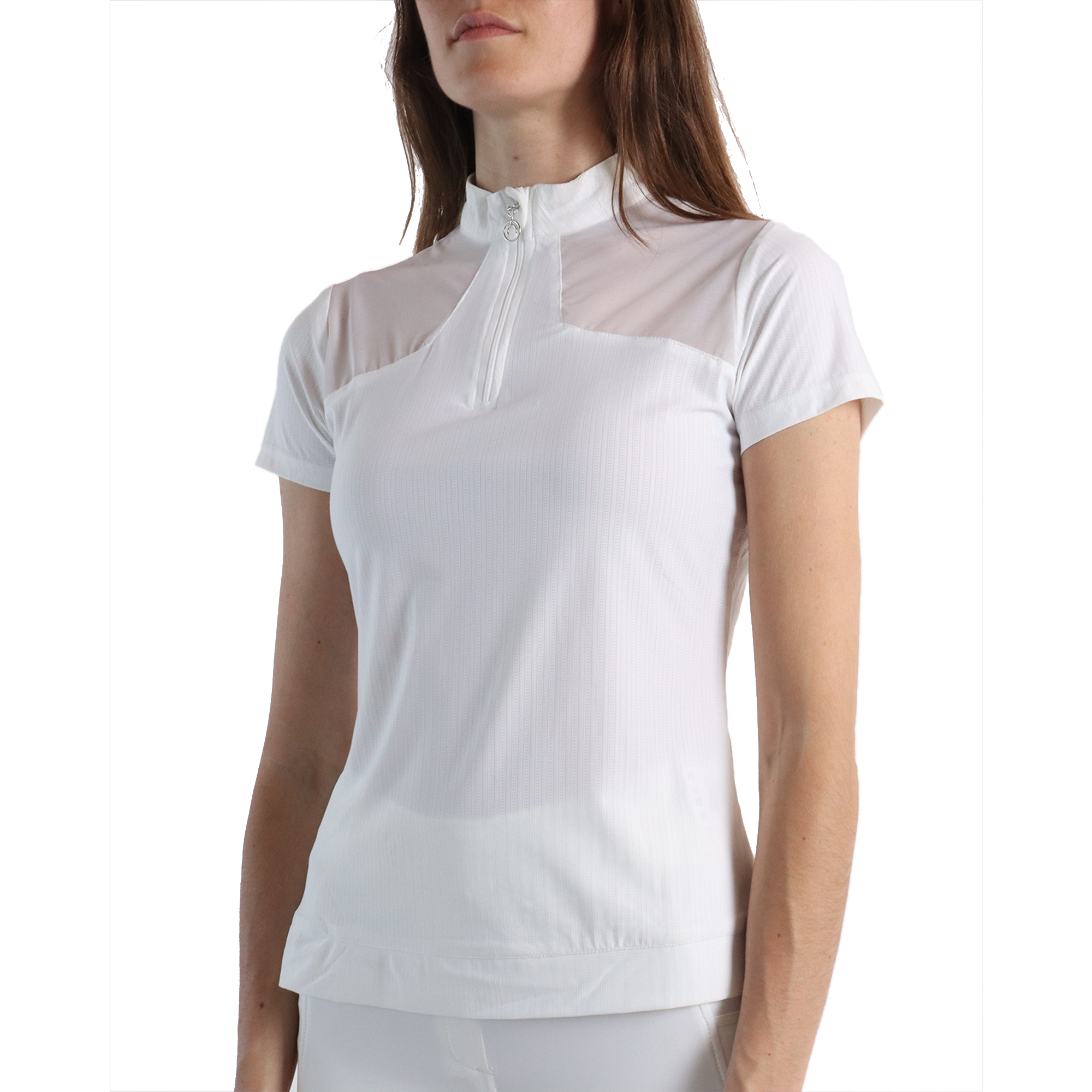 Montar MoMeadow Ladies Short Sleeve Mesh Training Shirt, White