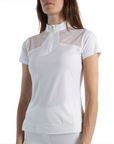 Montar MoMeadow Ladies Short Sleeve Mesh Training Shirt, White