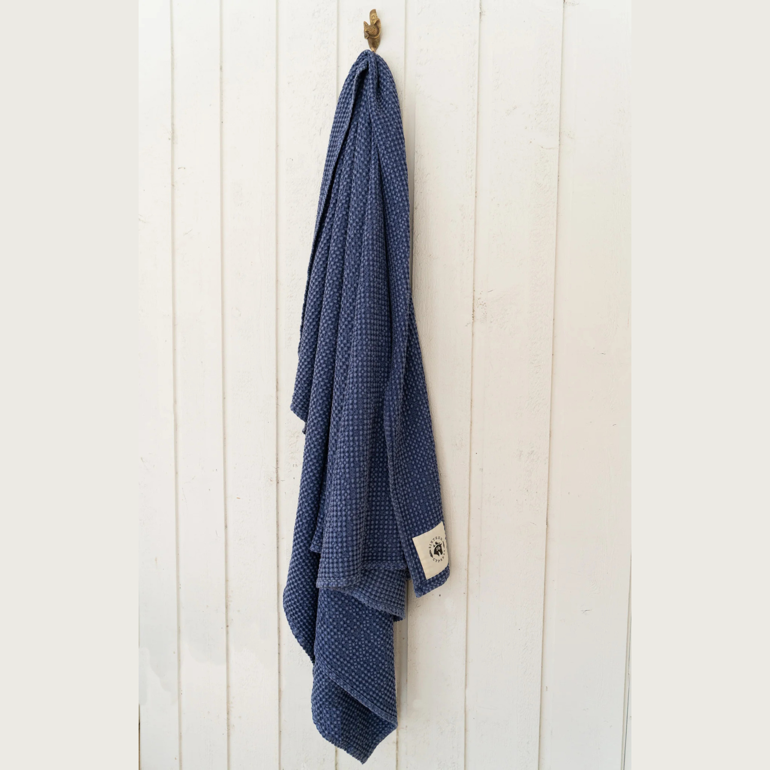 Sixteen Cypress Cotton Waffle Horse Drying Towel, Indigo
