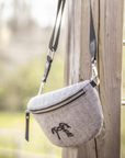 Pénélope Chevron Herringbone Chest Bag
