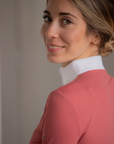 Penelope Florence Mesh Ladies Long Sleeve Show Shirt, Terracota
