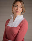 Penelope Florence Mesh Ladies Long Sleeve Show Shirt, Terracota