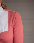 Penelope Florence Mesh Ladies Long Sleeve Show Shirt, Terracota