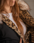 Pénélope Léolyon Jacket, Black w/ Leopard