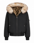 Pénélope Léolyon Jacket, Black w/ Leopard