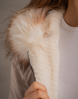 Pénélope Lyon Reversible Winter Jacket, Taupe & Offwhite