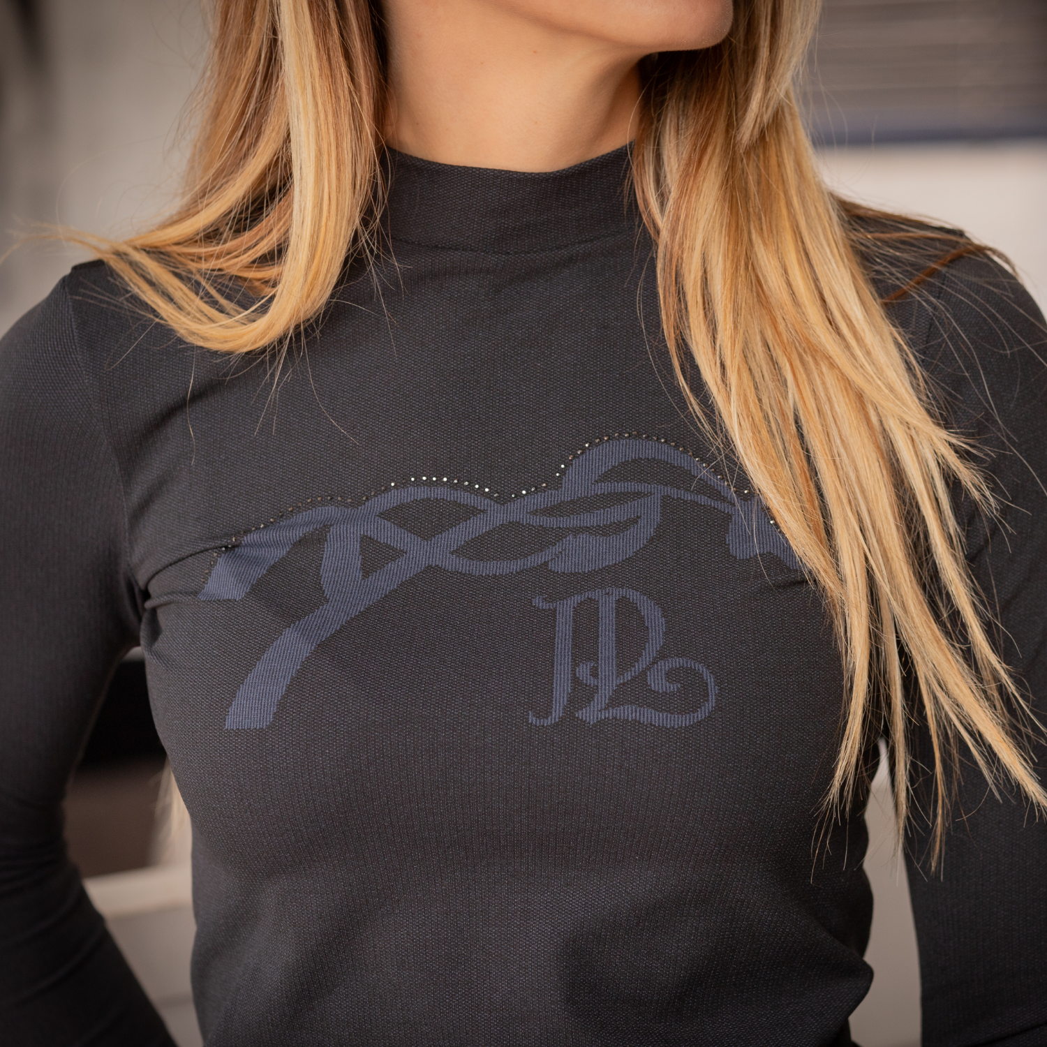 Penelope Maddie Ladies Seamless Long Sleeve Training Shirt, Anthracite