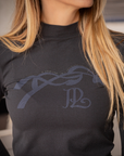 Penelope Maddie Ladies Seamless Long Sleeve Training Shirt, Anthracite