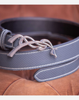 Pénélope Signature Perforated Belt, Navy