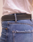 Pénélope Signature Perforated Belt, Navy
