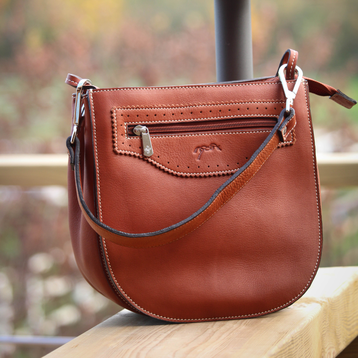 Pénélope Clementine Handbag, Brandy/Cognac