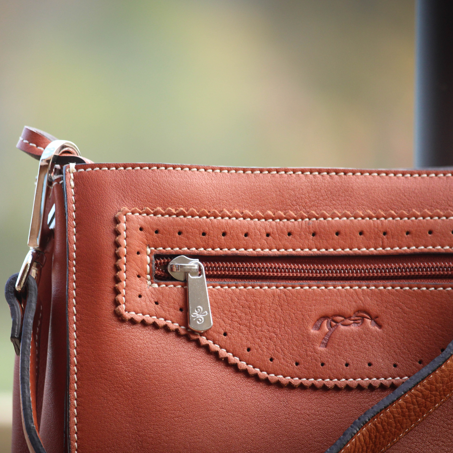 Pénélope Clementine Handbag, Brandy/Cognac