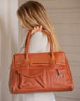 Pénélope Large Maëlys Bag - Brandy/Cognac
