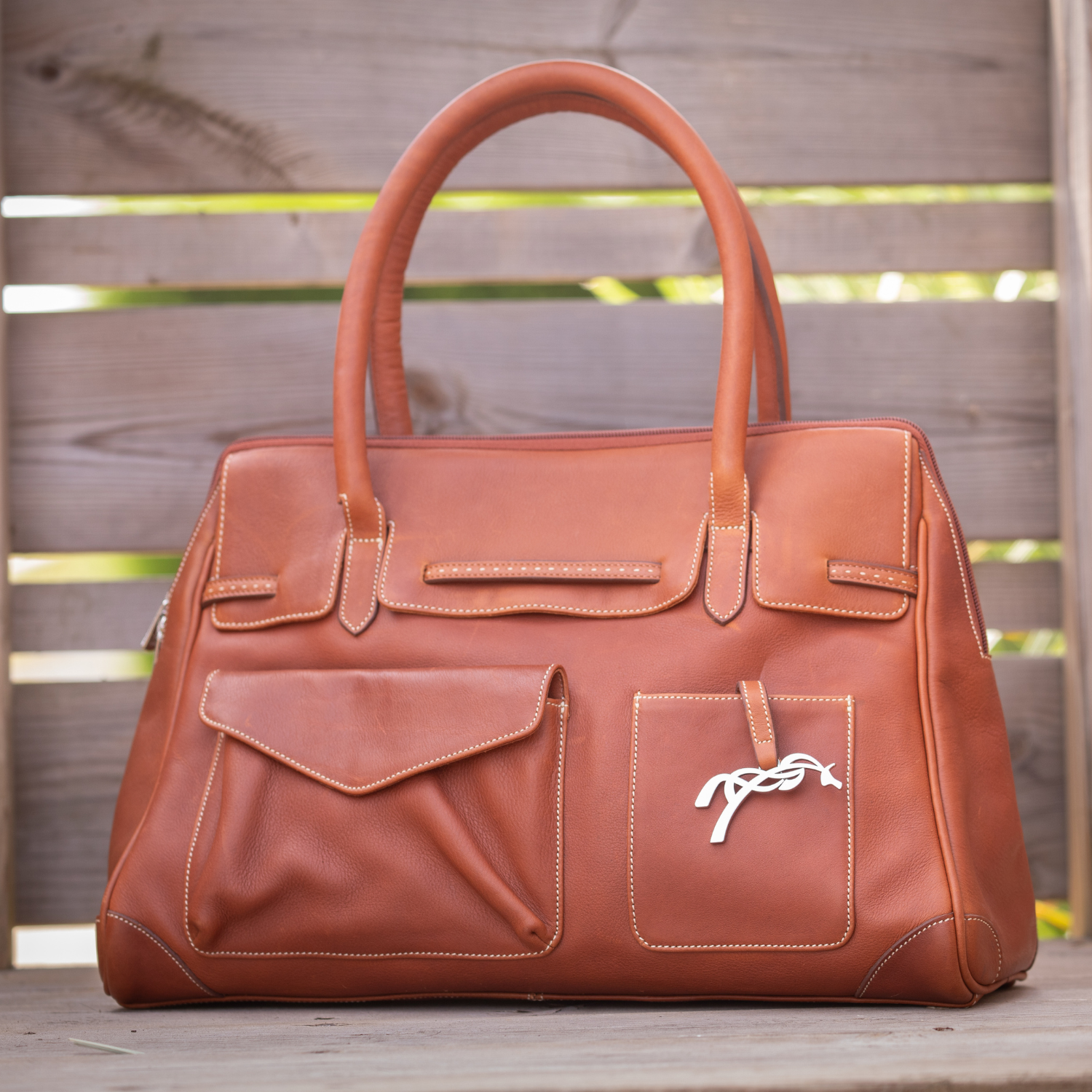 Pénélope Large Maëlys Bag - Brandy/Cognac