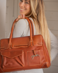 Pénélope Large Maëlys Bag - Brandy/Cognac