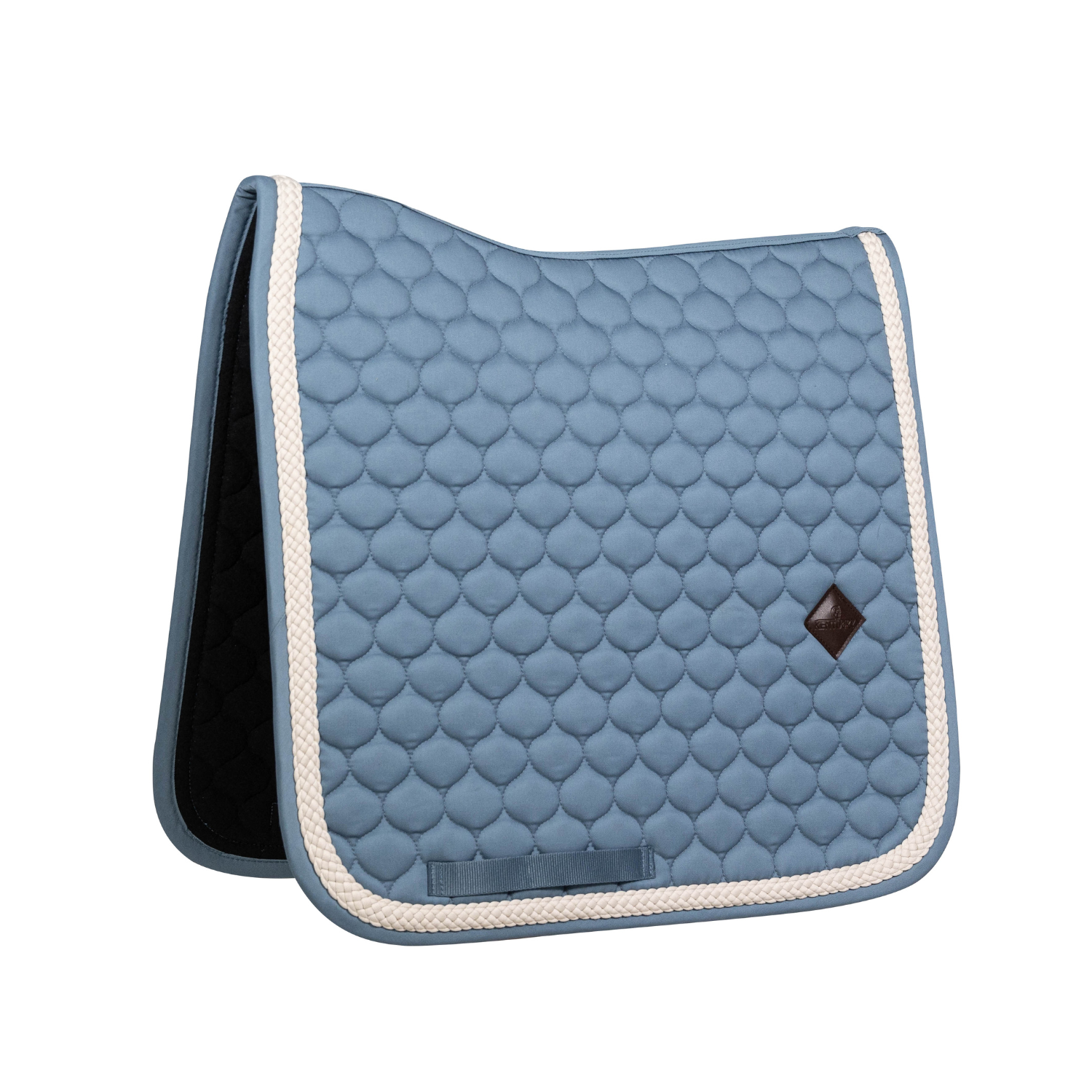 Kentucky Horsewear Dressage Saddle Pad with Plaited Cord, Light Blue