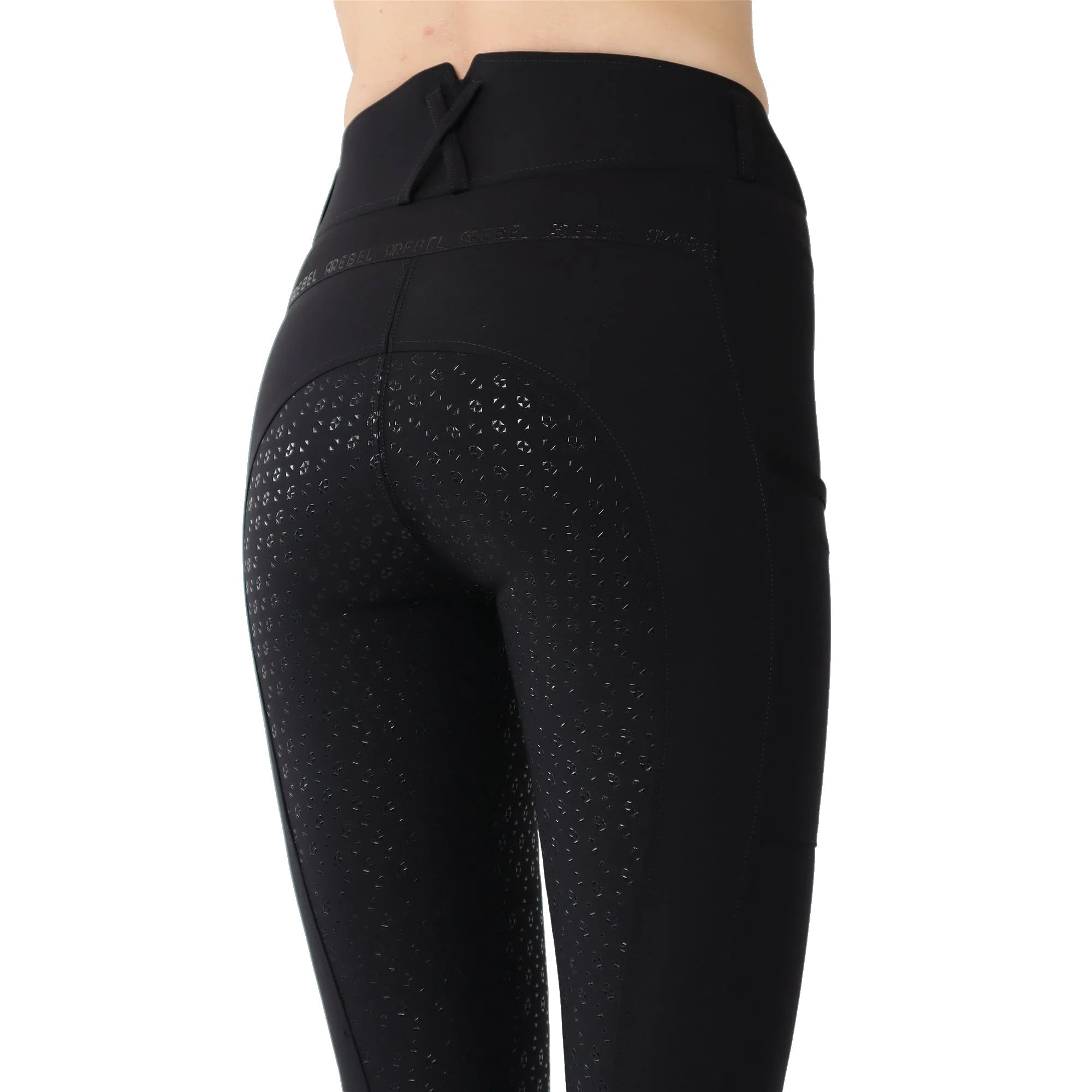 Montar REBEL Tone in Tone High Rise Full Grip Breeches, Black