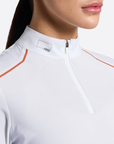 RG Ladies Jersey Long Sleeve Competition Shirt w/ Perforated Insert, White