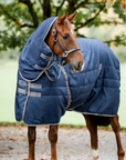 Rambo Stable Hood 100g, Navy/Thunderstorm Grey & Silver