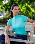 Schockemohle SPAmara Style Ladies Short Sleeve Training Shirt, Sea Green