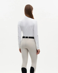 Trolle Ladies Long Sleeve Competition Shirt w/ Pleated Bib, White