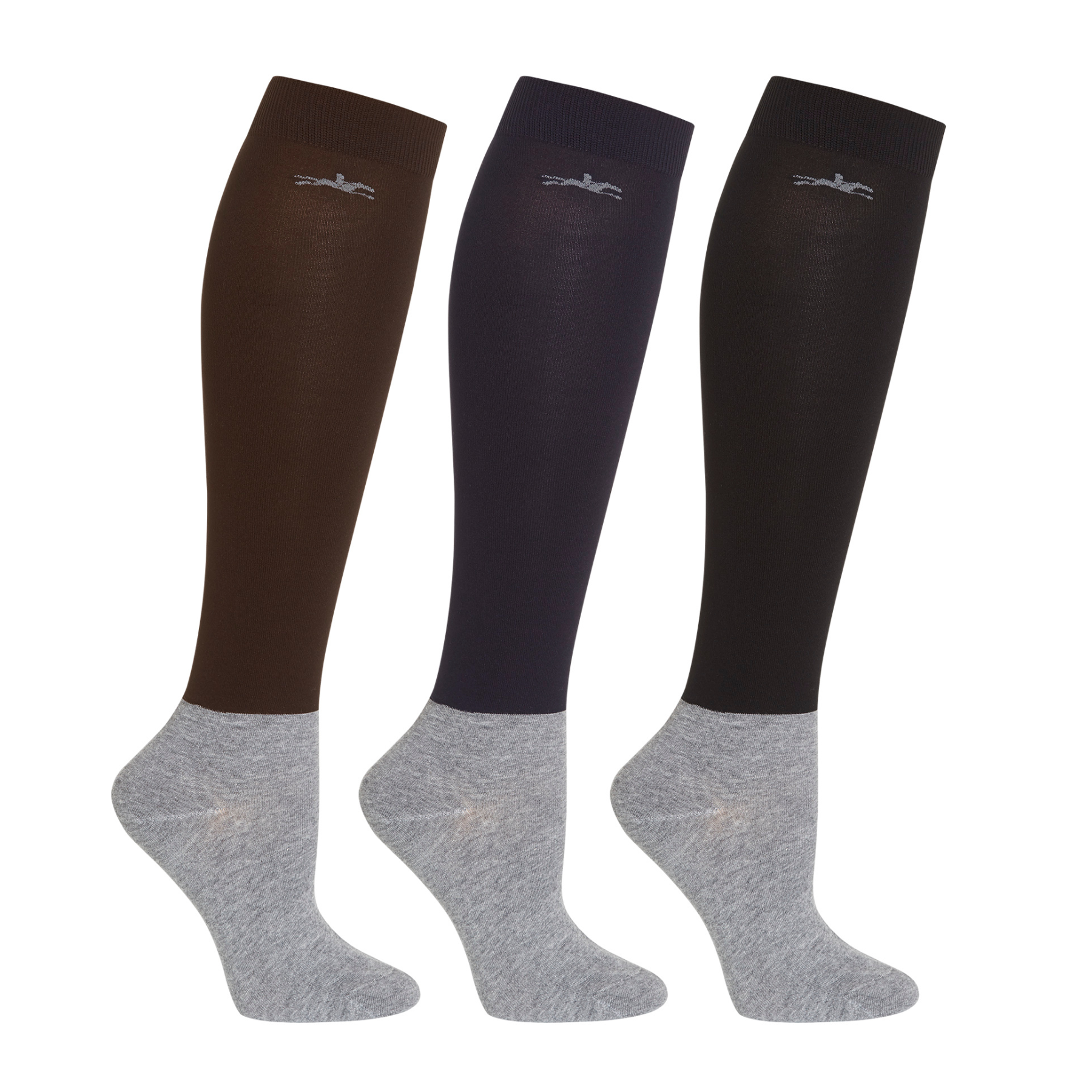 Schockemohle Show Socks, Brown/Navy/Black