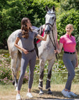 Schockemohle New Ladies Full Grip Mid Rise Pocket Riding Tights, Slate Grey