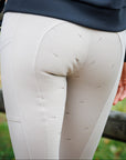Schockemohle Air Sporty 26 Style Ladies Full Grip Riding Tights, Stone