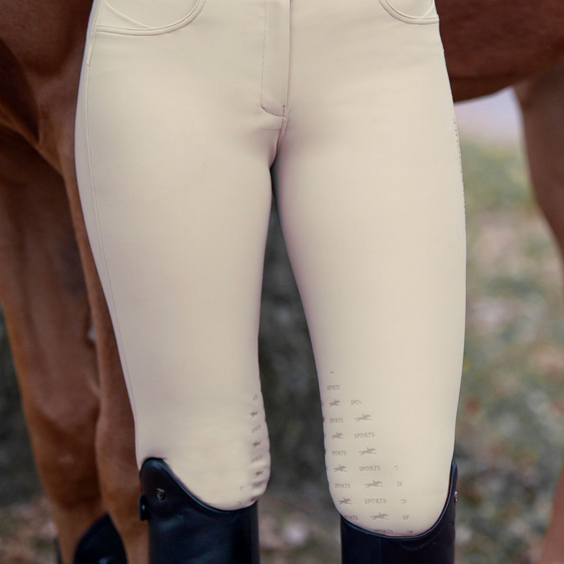 Schockemohle Darleen Classic Ladies Knee Grip Breeches, Tan
