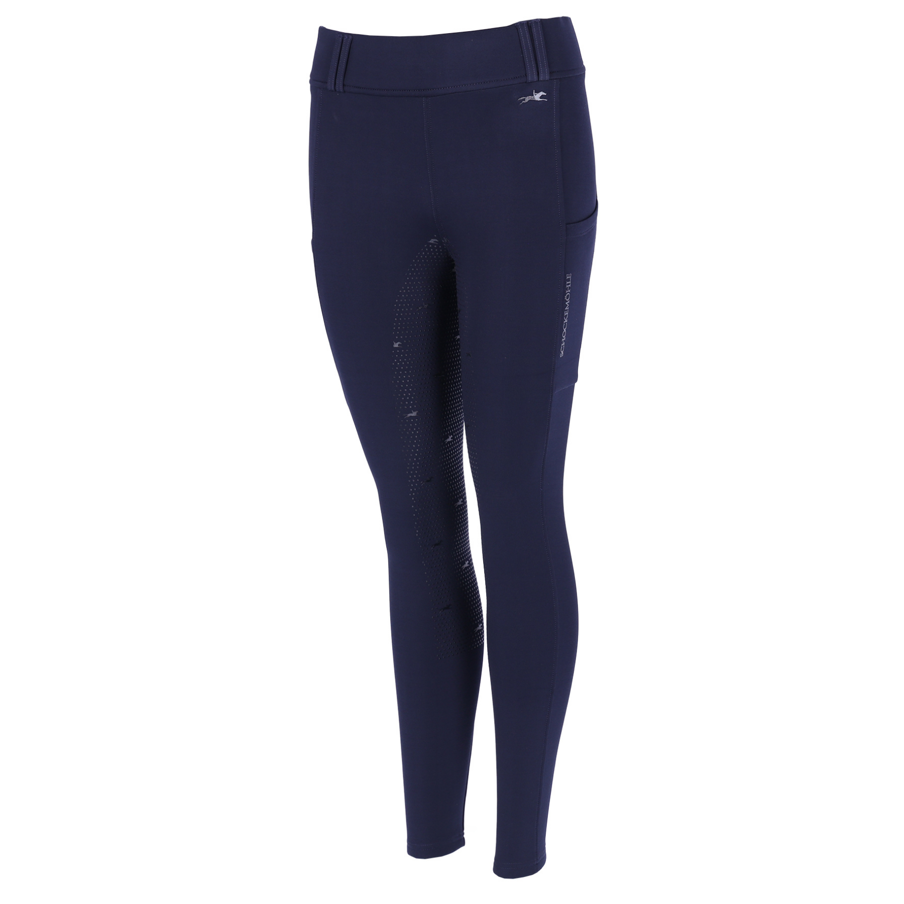 Schockemohle Dorina Ladies Full Grip Riding Tights, Dark Navy