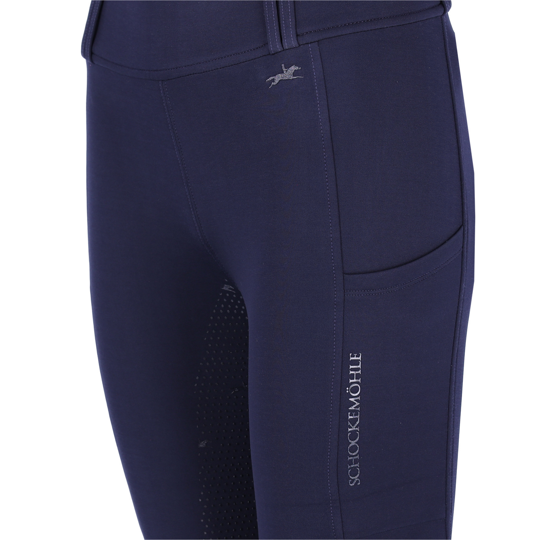 Schockemohle Dorina Ladies Full Grip Riding Tights, Dark Navy